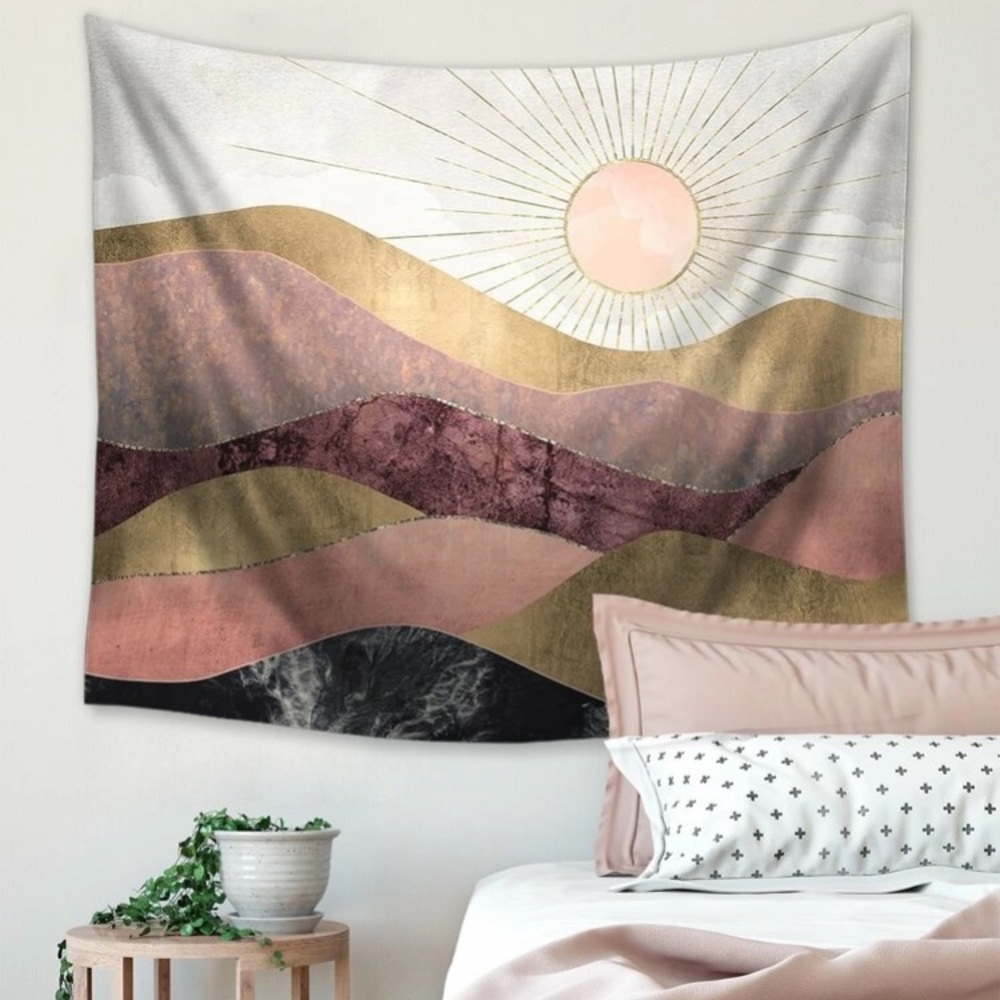 Sun Over Mountains Hanging Wall Decor. Bohemian theme, western, chic